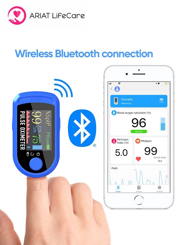 Bluetooth connectivity Oximeter